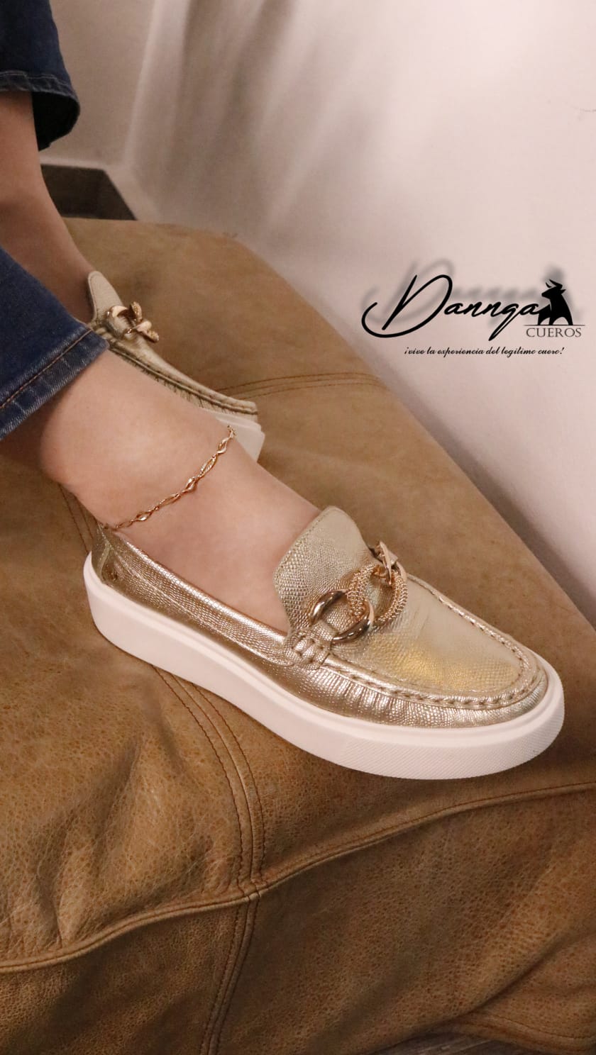 Mocasines Dorado  1002LUXXE